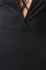 Criss Cross Slit V-Neck Long Sleeve Jumpsuit