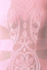 Mock Neck Semi-Sheer Velvet Filigree Dress
