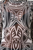 Semi-Sheer Tribal Print Bodycon Dress