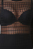 Semi-Sheer Cage Long Sleeve Bodycon Dress