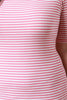 Striped Keyhole Bodycon Midi Dress