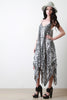 Paisley Handkerchief Hem Maxi Dress