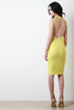 Strappy Open Back Halter Sleeveless Midi Dress