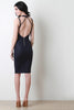 Strappy Open Back Halter Sleeveless Midi Dress