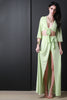 Deep Slit Wrap Side Tie Maxi Skirt