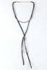 Vegan Suede Beaded Cord Necklace