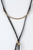 Vegan Suede Beaded Cord Necklace