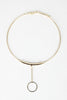 Metallic Circle Charm Choker