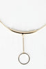 Metallic Circle Charm Choker