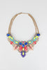 Rhinestone Gem Bib Necklace