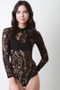 Mesh Applique Long Sleeve Bodysuit