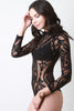 Mesh Applique Long Sleeve Bodysuit