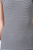 Ribbed Knit Striped Sleeveless Hooded Midi Dress