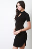 Keyhole Mock Neck Mini Dress