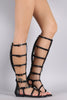 Bamboo Buckled Gladiator Flat Sandal