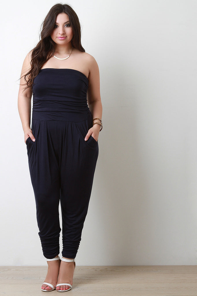 Strapless Cinched Jumpsuit