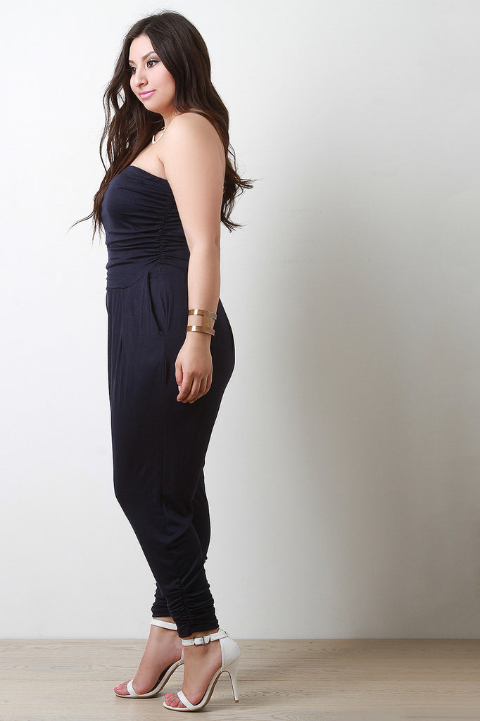 Strapless Cinched Jumpsuit