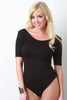 Jersey Knit Scooped Back Bodysuit