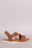 Bamboo Slanted Lug Sole Flat Sandal