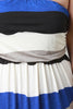 Strapless Horizontal Stripe Maxi Dress