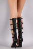 Strappy Buckled Open Toe Gladiator Heel