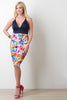 Floral Combo V-Neck Dress