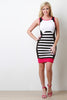 Sculpture Striped Panel Dress