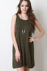 Sleeveless Strappy Back Shift Dress