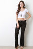 Lace-Up Bell Bottom Pants