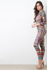 Native Tribal Print Mesh Jumpsuit
