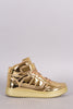 Mirror Patent Lace Up High Top Sneaker