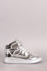 Mirror Patent Lace Up High Top Sneaker