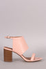 Open Toe Slingback Chunky Mule Heel