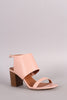 Open Toe Slingback Chunky Mule Heel