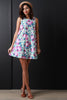 Sleeveless Floral Shift Mini Dress