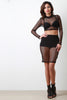 Semi-Sheer Netted Midi Skirt