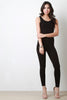 Solid Sleeveless Scoop Neck Jumpsuit