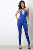 Tie Strap Deep V Halter Jumpsuit