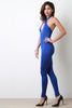 Tie Strap Deep V Halter Jumpsuit