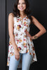 Floral Flare Keyhole Top