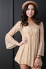 Semi-Sheer Lace Two Piece Shift Dress