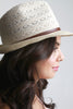 Skinny Buckle Crochet Fedora Hat