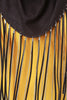 Vegan Suede Chain Fringe Scarf