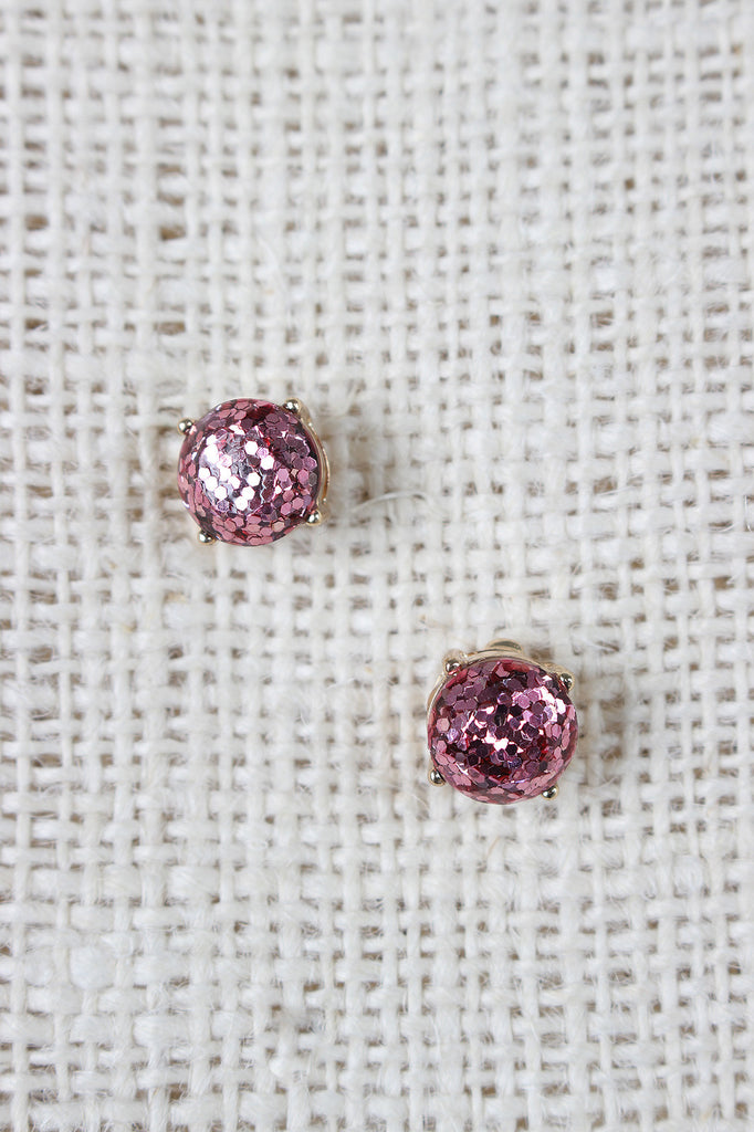 Glitter Stud Earrings