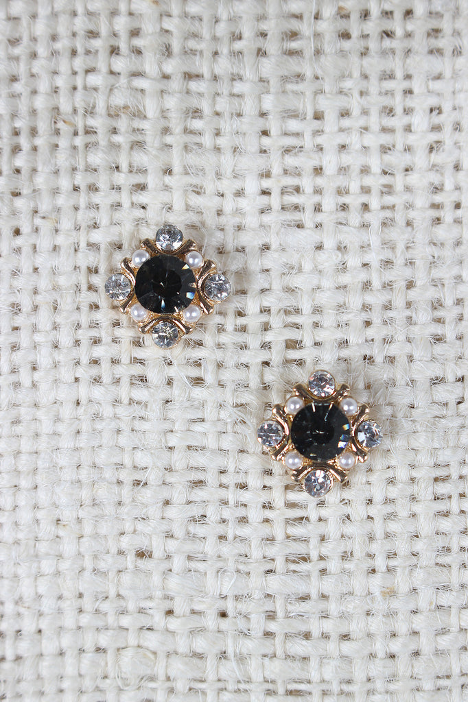 Square Cluster Stud Earrings