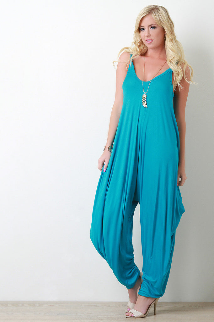 Jersey Knit Loose Baggy Jumpsuit