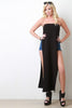 Strapless Doube Slit Maxi Top