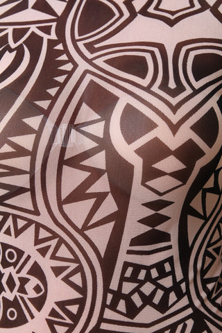 Tribal Print Mash Bodysuit