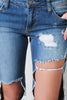 Distressed Denim Cutout Boyfriend Jeans