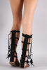 Liliana Braided Suede Lace Up Gladiator Flat Sandal